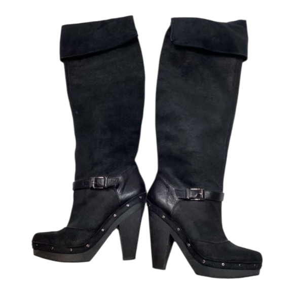 Rachel Roy Rfenkala Suede Boots Size 7  Black - Picture 1 of 14